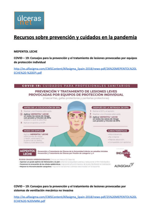 Recursos sobre prevenci�n y cuidados en la pandemia